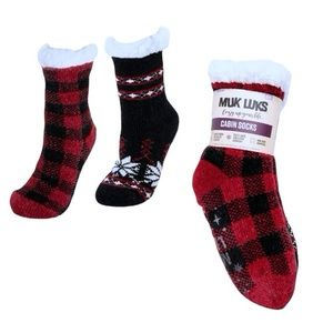 Muk Luks Chenille Cozy Up Yourself Cabin Socks